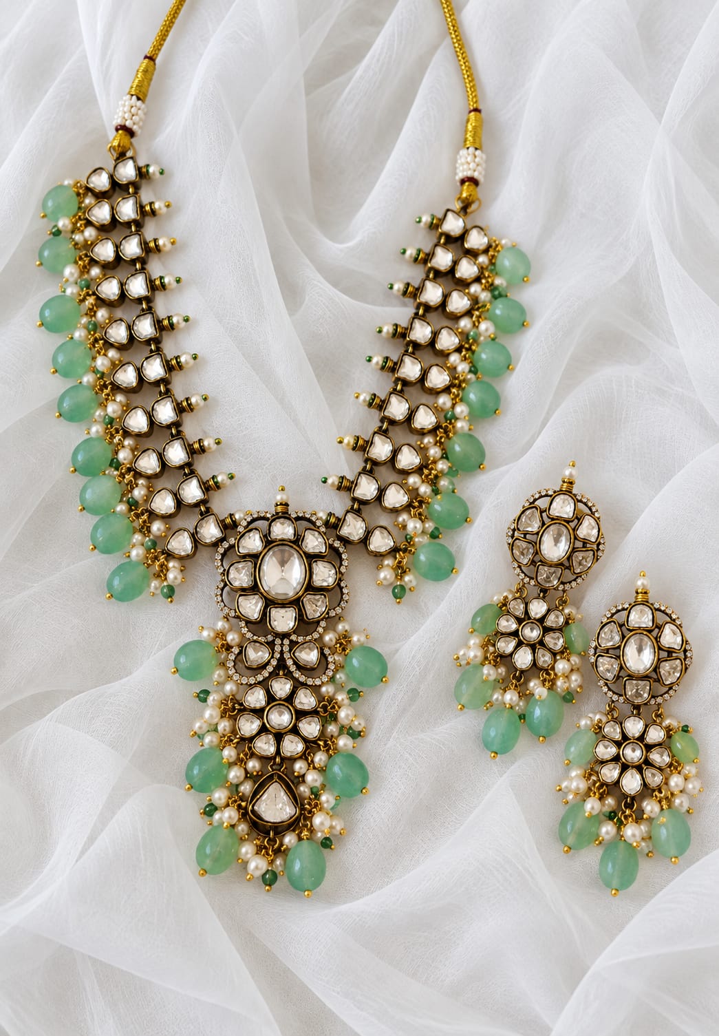 Sabz Pari Polki Set