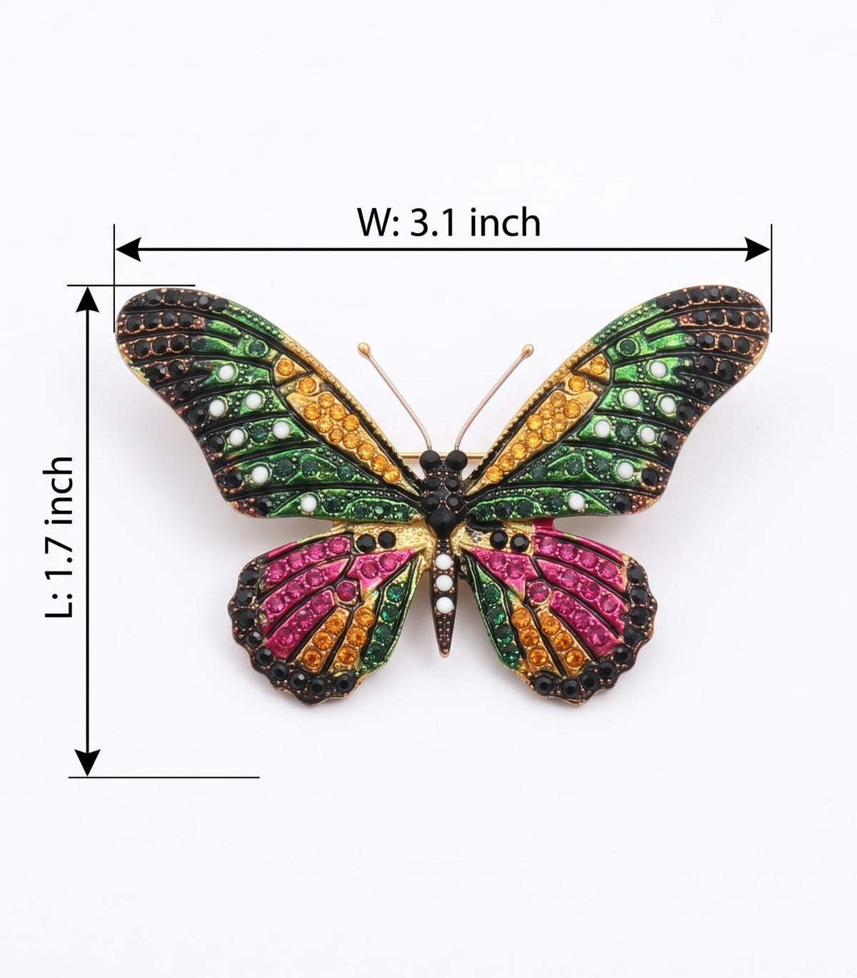 Pranita Multi-Color Butterfly Brooch