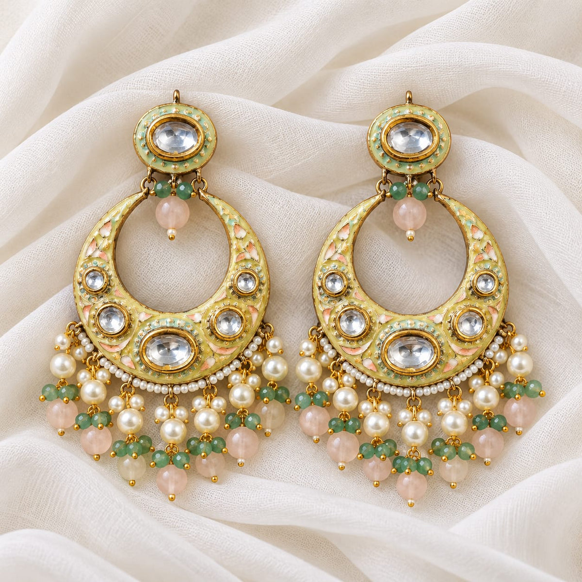 Mehrunissa Chandbali Kundan Earrings