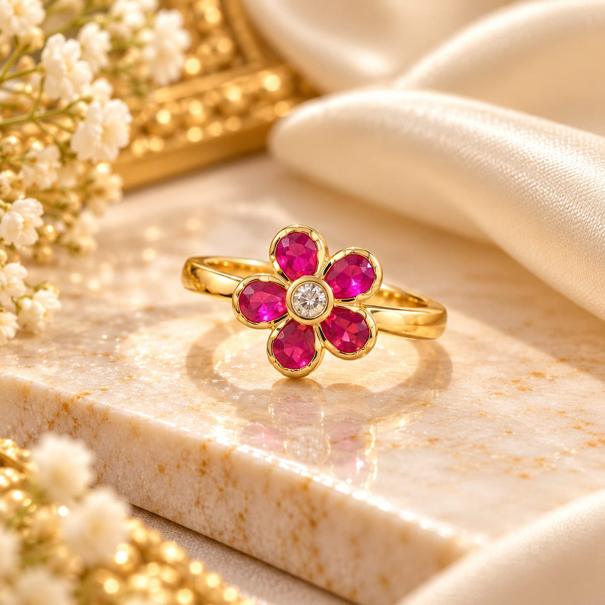 Gulmohar Blossom Ring