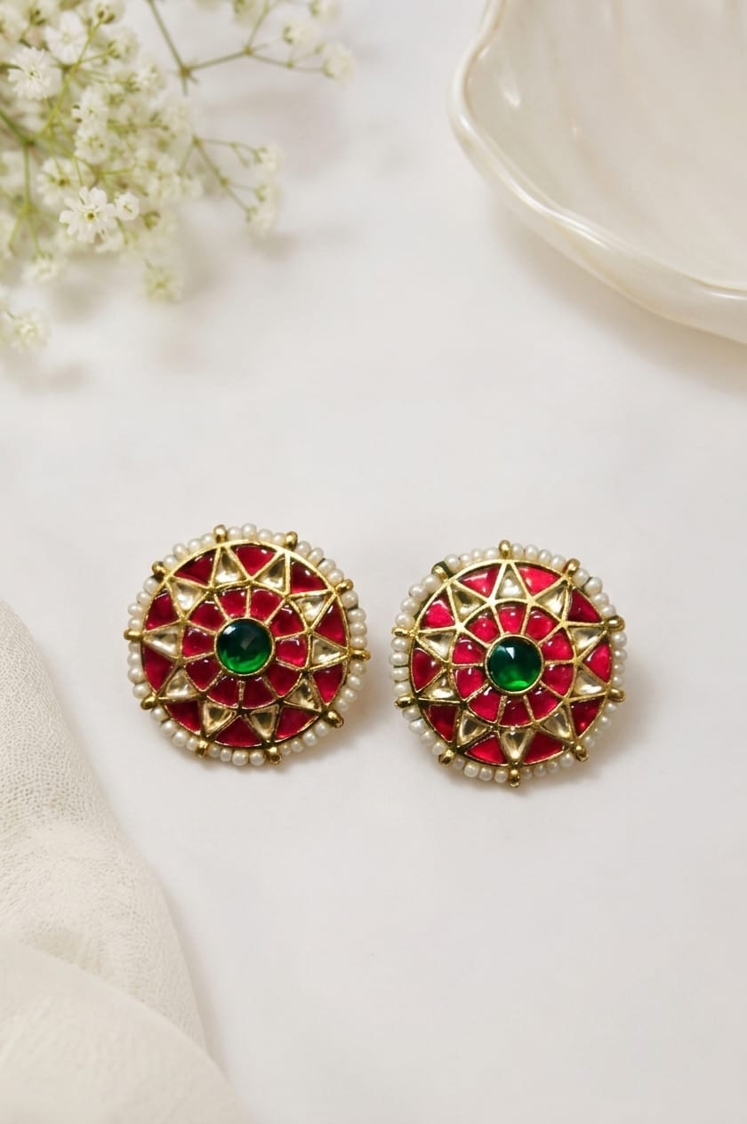Charvi Kundan Stud Earrings