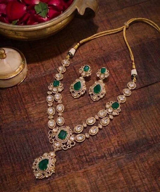 Multi strand pearl kundan choker necklace set, bridal statement jewellery