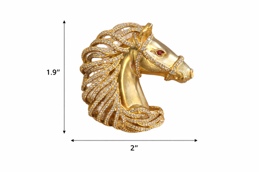 Golden Gallop Brooch