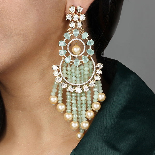 Chetna Mint Polki Earrings