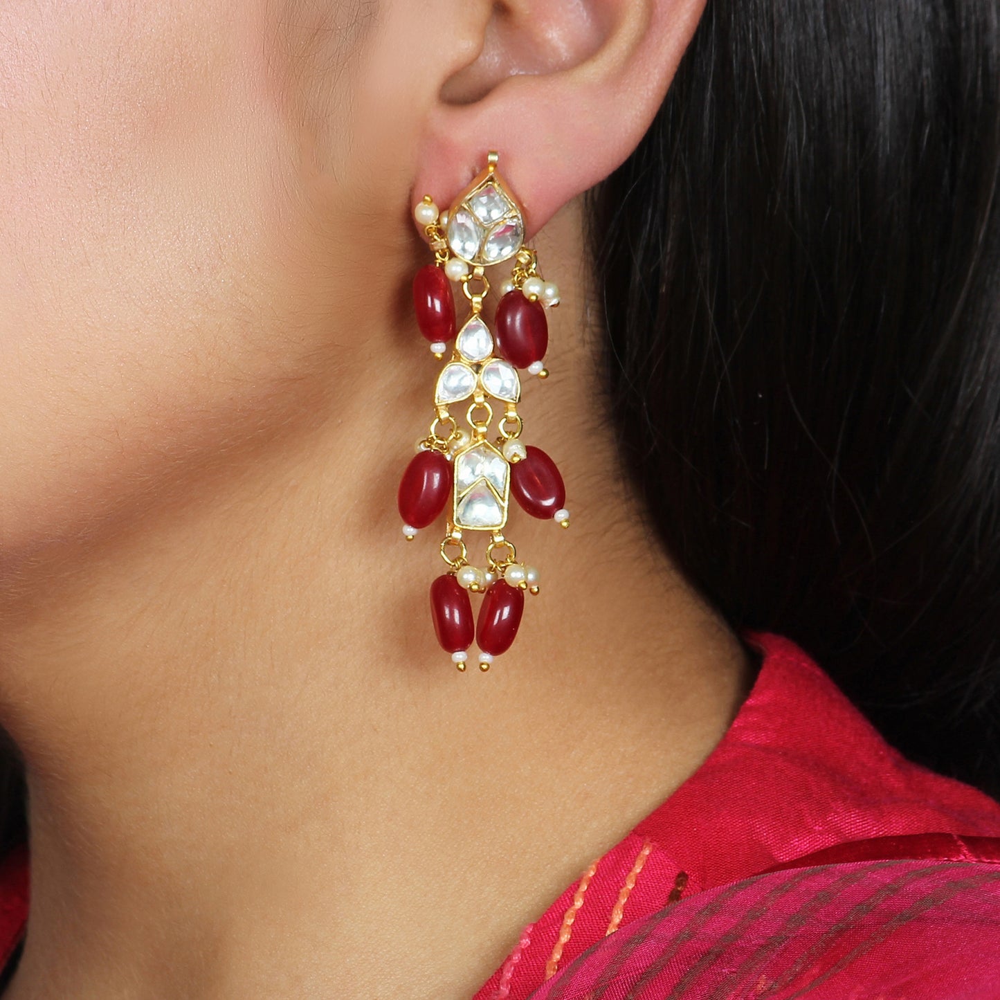 Zoya Earring in Red
