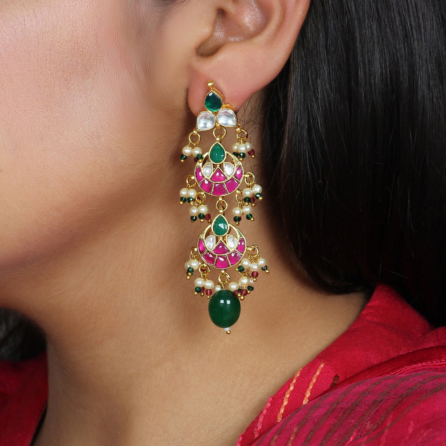 Zohra Pachi Kundan Earrring