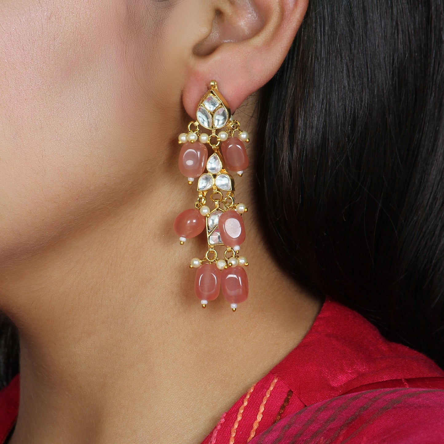 Zoya Earring in Peach