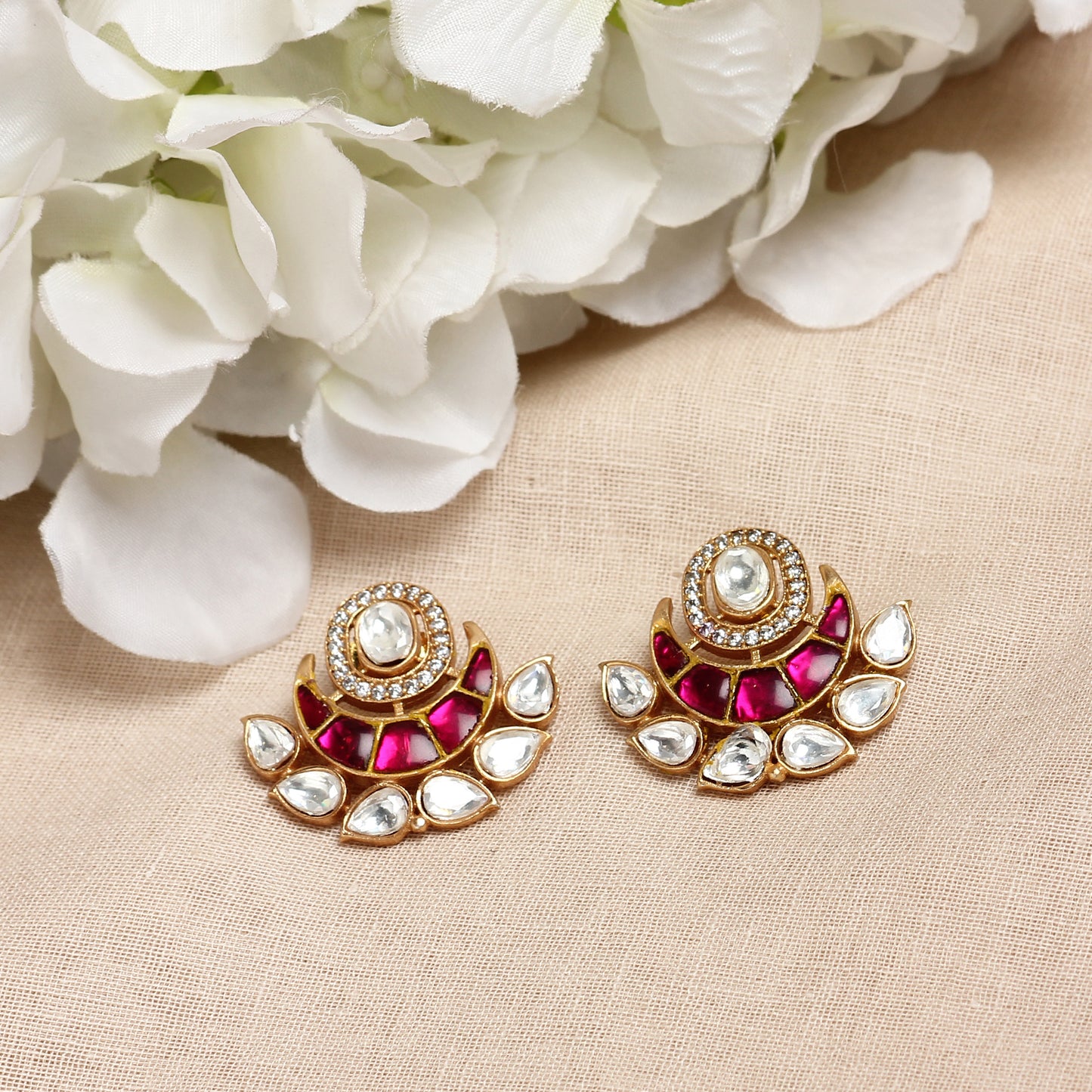 Nazakat Studs in Ruby