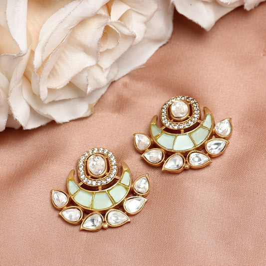 Nazakat Studs in Mint