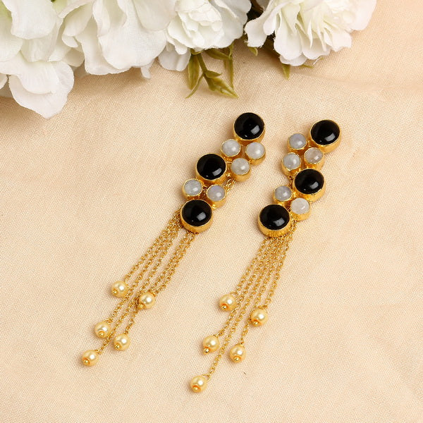 Pearl Tassles in Black