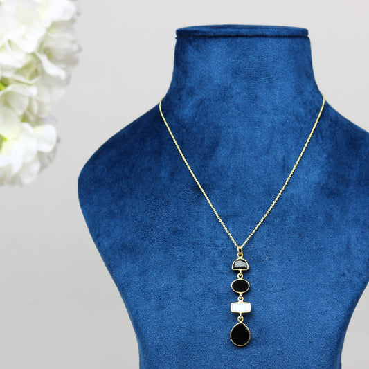 Long and Chic in Black in 92.5 Silver