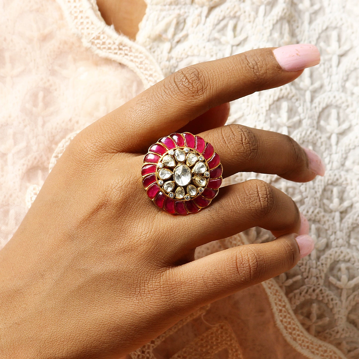 Mandira Ring in 92.5 Silver