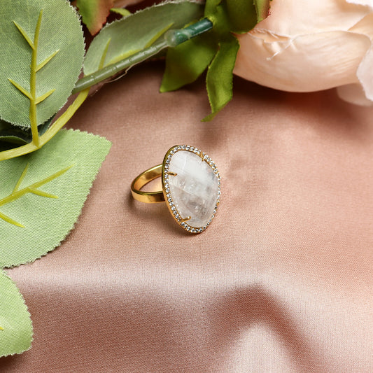Navya MoonStone Ring in Asymmetry