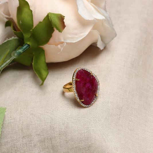 Navya Ruby Ring in Asymmetry