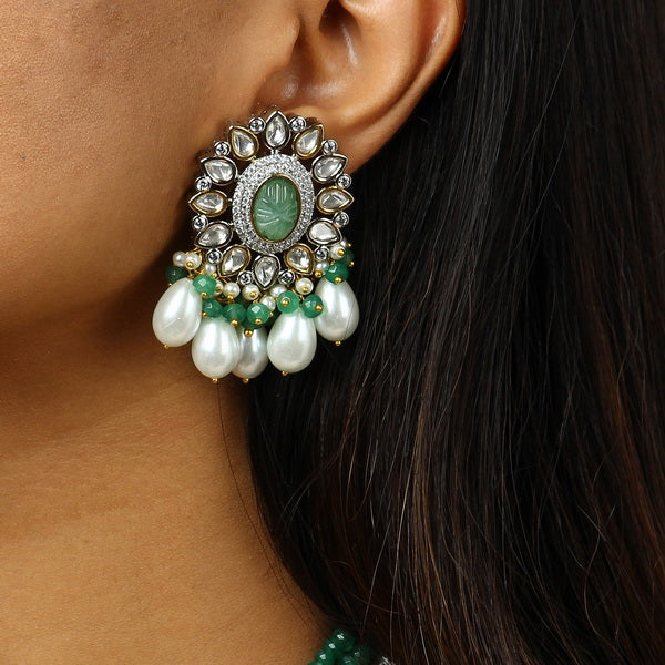 Ruhani Emerald Polki Haar