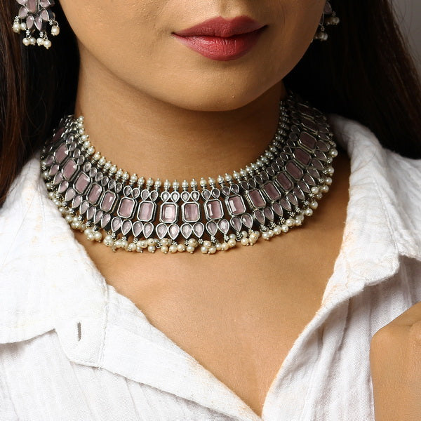 Pink Contemporaire in German Silver