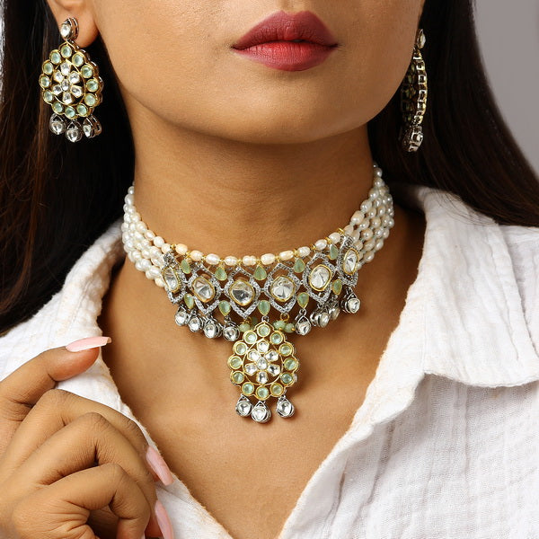 Garima Choker in Pearls and Polki