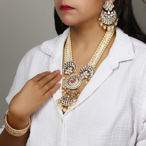 Anarkali Kundan Pearl Haar