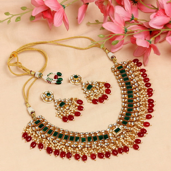 Advika Choker in Pachi Kundan