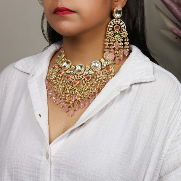 Dravya Necklace in Multi Colour Stones