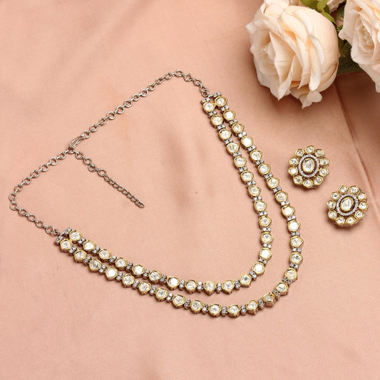 Sanya Polki Double String Necklace
