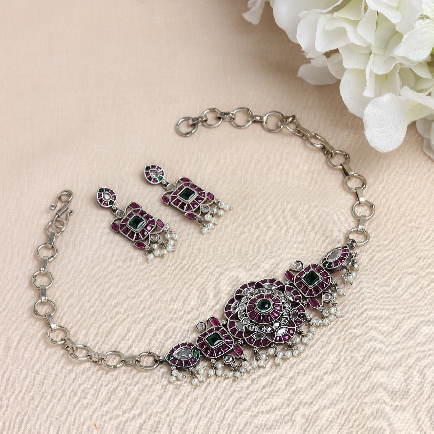 Maira German Silver Choker