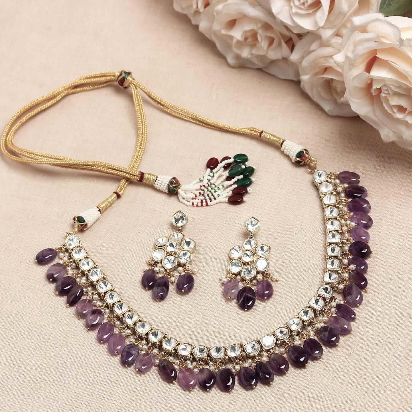 Naziya Neckpiece in Polki