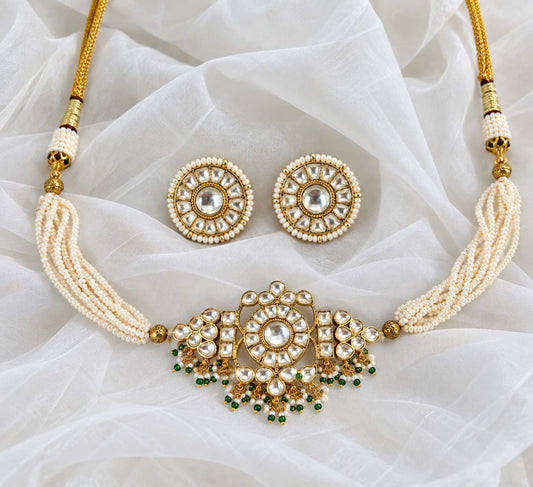 Pachi kundan neckset for women 