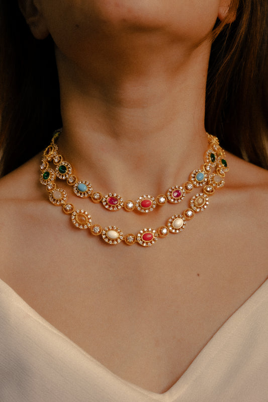 Zahra Navrattan Double Line Necklace