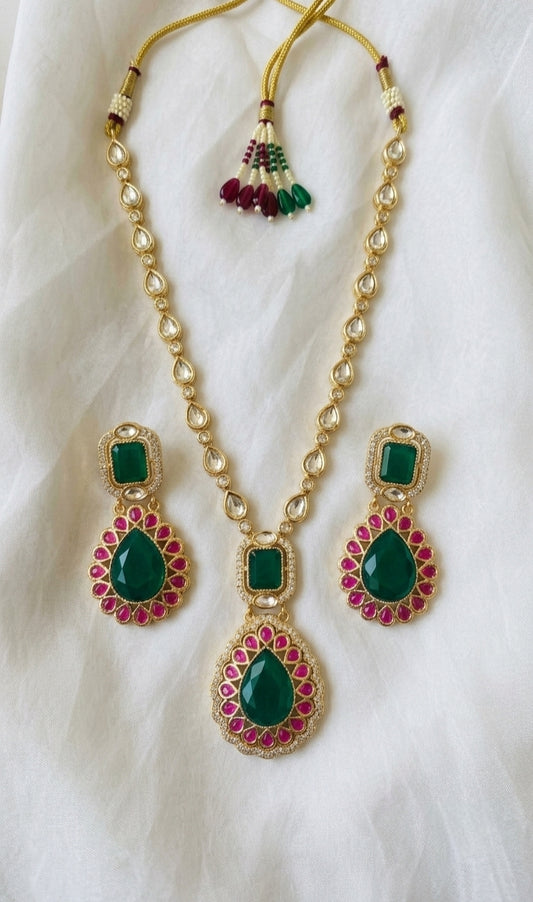 Pachi kundan neckset for women 