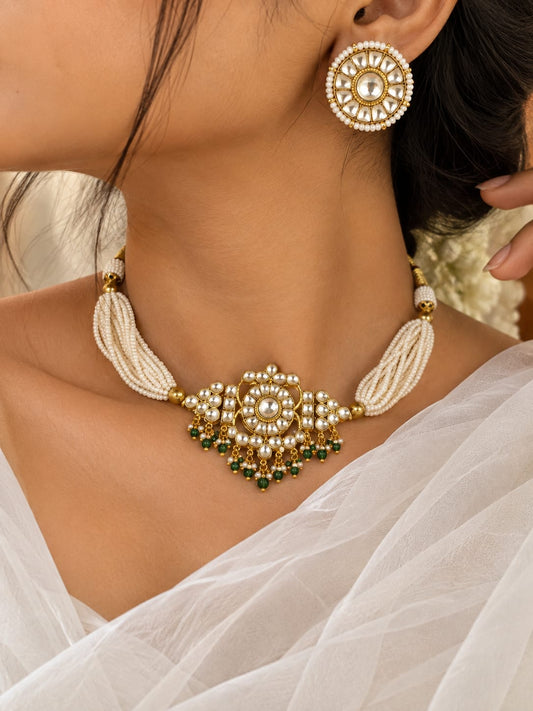 Pachi kundan neckset for women 