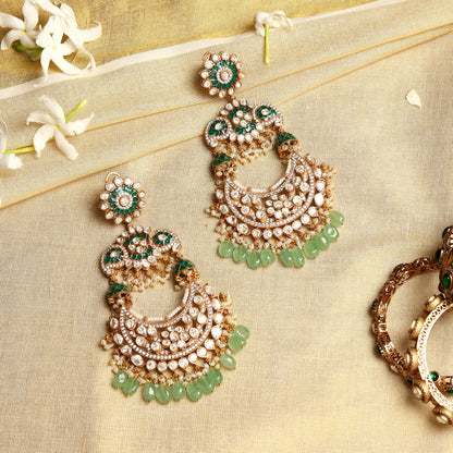 Jade Palace Chandbalis
 Moissanite Earrings