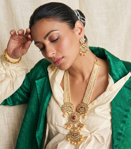 Anarkali Kundan Pearl Haar