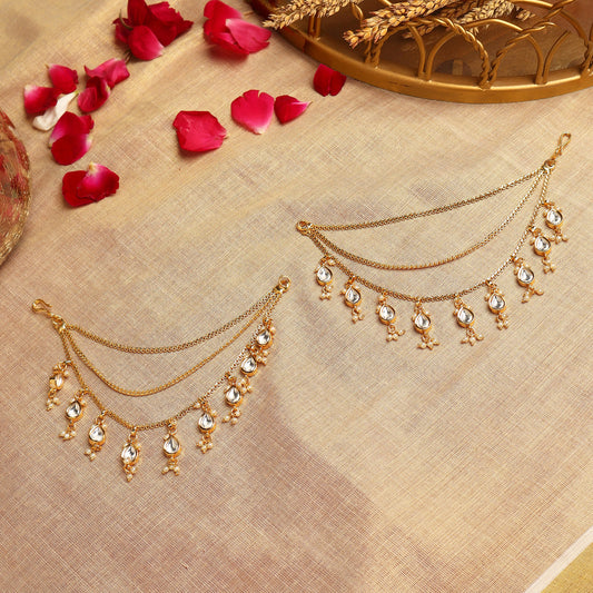 Anvika Polki Ear Chain