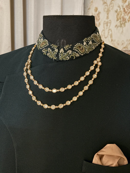Double line Polki Mala