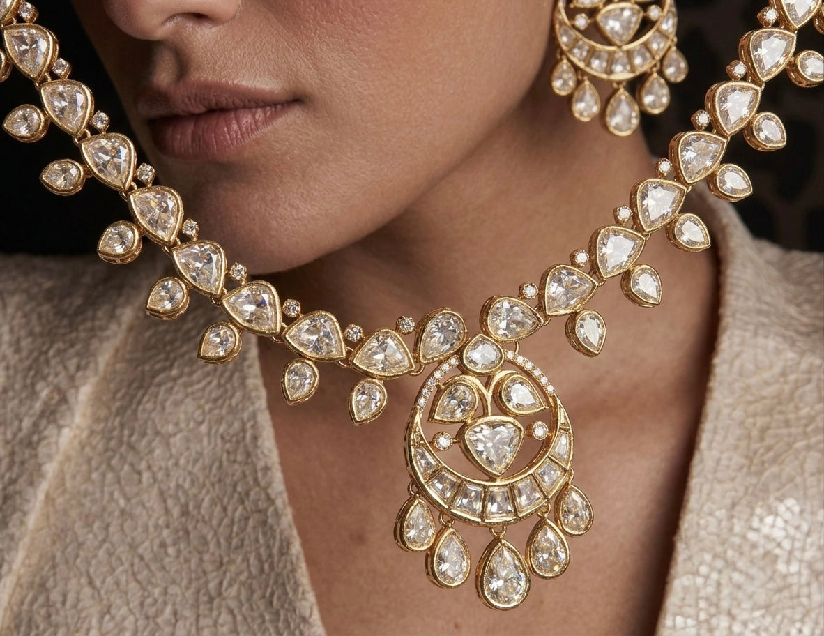 Cut Gala Ensemble Moissanite Necklace