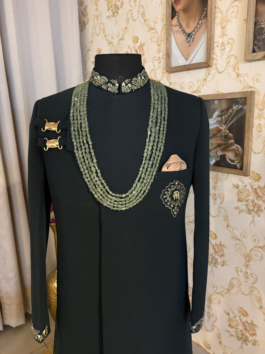 5 Line Mint Onyx Mala