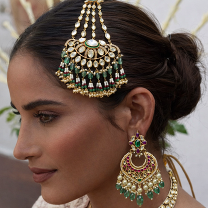Zohra Pachi Ahmedabadi Kundan Earrings