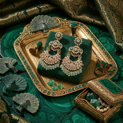 Jade Palace Chandbalis
 Moissanite Earrings