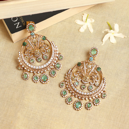 Savya Chaandbali in Aqua