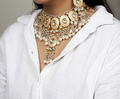 Meenakari Choker in Natural Stones