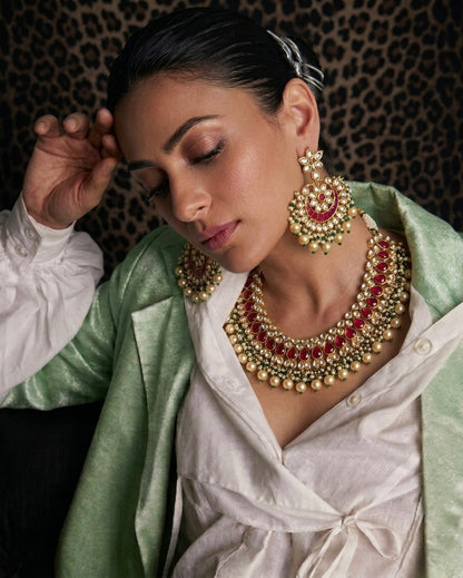 Padmavati Choker in Pachi Kundan
