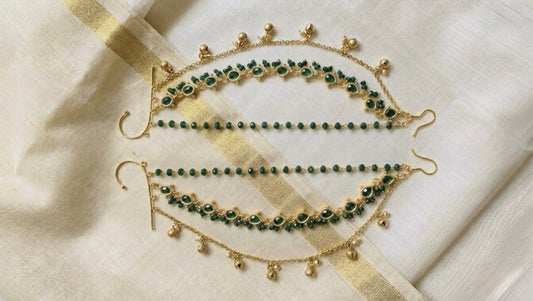 Rajasi Pearl In Green (Pair)