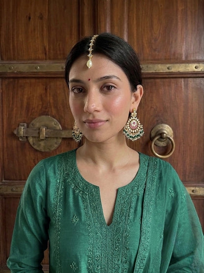 Vriddhi Kundan Pearl Tikka
