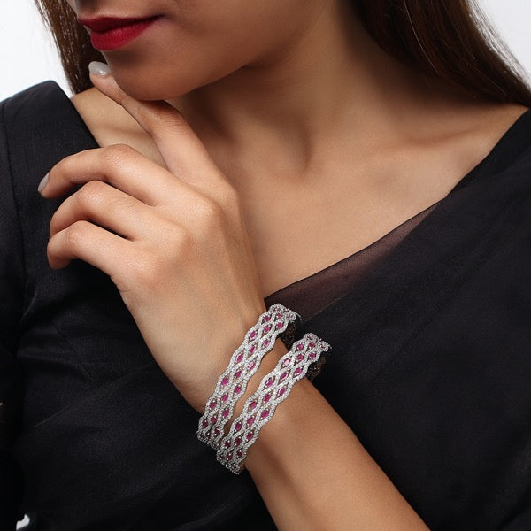Dia Ad Bangle in Ruby