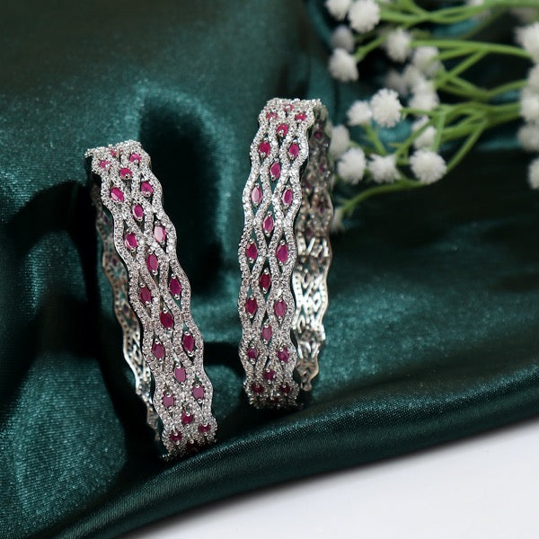 Dia Ad Bangle in Ruby