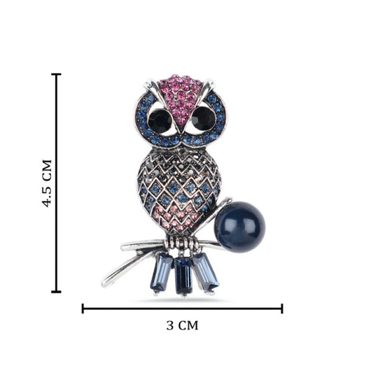 Owl in Blue Pearl