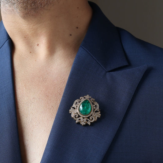 Subtle Polki in Emerald