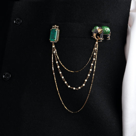 Ethnic Hathi with Green Stud