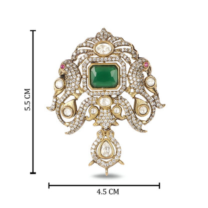 Shahi in Emerald with Polki